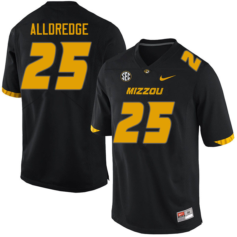 Men #25 Blaze Alldredge Missouri Tigers College Football Jerseys Sale-Black